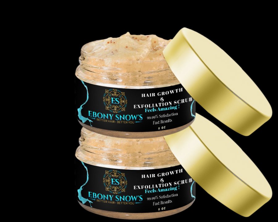 Ebony Snow's Exfoliating Hair Scrub - 2 Jar Bundle