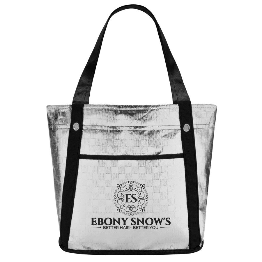Ebony Snows Silver Tote Bag