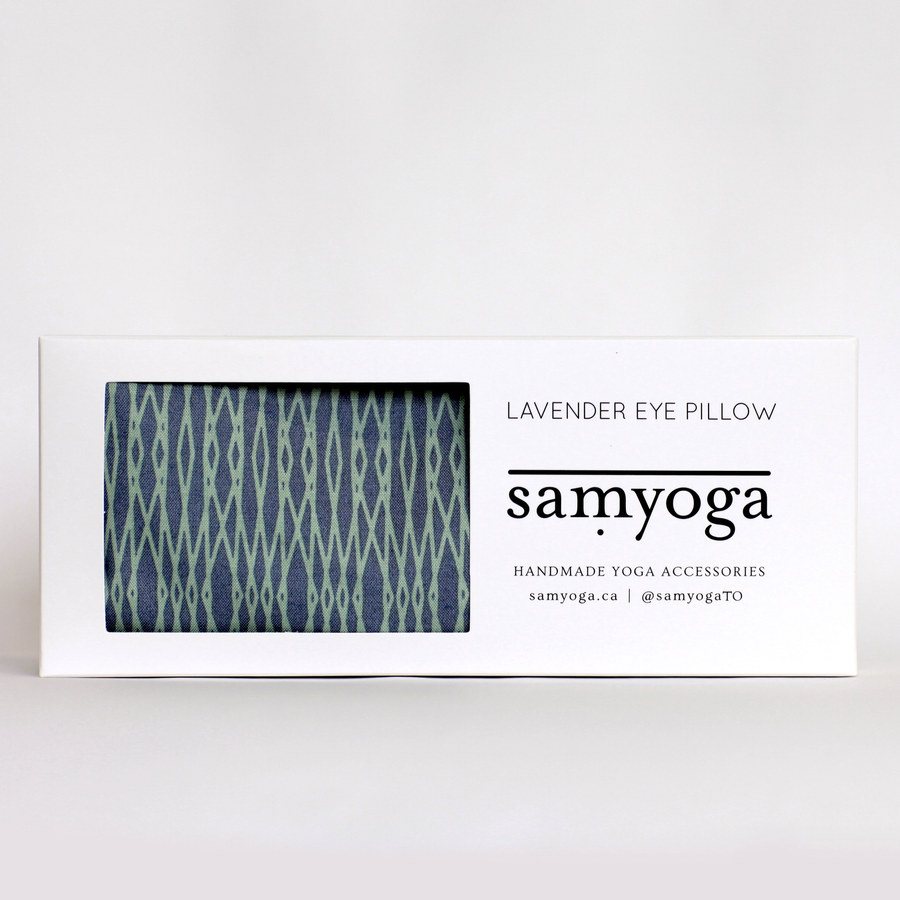 Lavender Eye Pillow - Sea + Seafoam Geometric