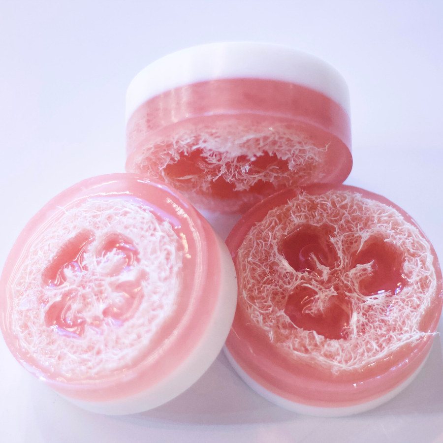 Loofah Soap - Amber & Vanilla w/ Fresh lavender