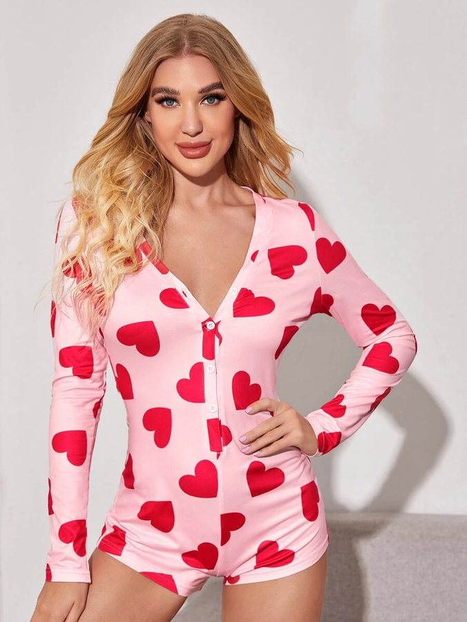 V Day Onesie PJays - Be Mine