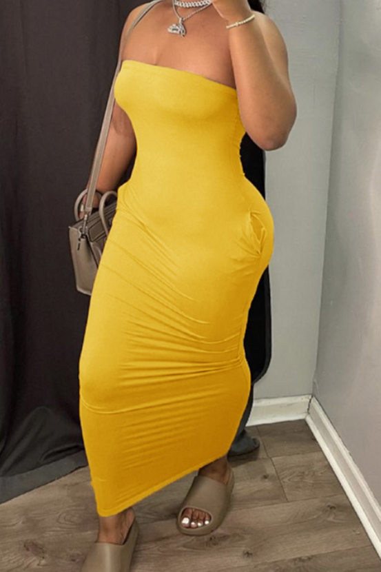 Yellow Tube Dress - #120